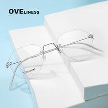 Load image into Gallery viewer, 2022 Titanium Rimless Glasses Frame for Men women Prescription Eyeglasses Man Frameless Myopia Optical Frames Spectacles Eyewear