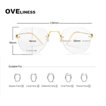 Load image into Gallery viewer, 2022 Titanium Rimless Glasses Frame for Men women Prescription Eyeglasses Man Frameless Myopia Optical Frames Spectacles Eyewear