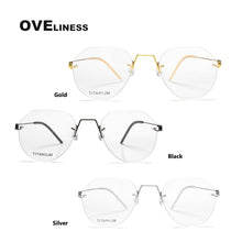 Load image into Gallery viewer, 2022 Titanium Rimless Glasses Frame for Men women Prescription Eyeglasses Man Frameless Myopia Optical Frames Spectacles Eyewear