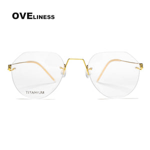 2022 Titanium Rimless Glasses Frame for Men women Prescription Eyeglasses Man Frameless Myopia Optical Frames Spectacles Eyewear