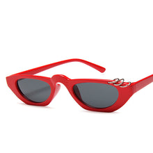 Load image into Gallery viewer, 2023 Unique Cat Eye Sunglasses Women Brand Designer 90s Vintage Leopard Narrow Cateye Small Sun Glasses Female Shades UV400