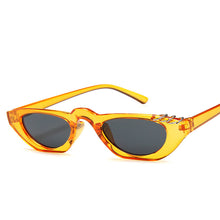 Load image into Gallery viewer, 2023 Unique Cat Eye Sunglasses Women Brand Designer 90s Vintage Leopard Narrow Cateye Small Sun Glasses Female Shades UV400