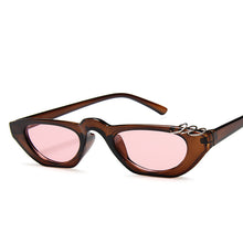 Load image into Gallery viewer, 2023 Unique Cat Eye Sunglasses Women Brand Designer 90s Vintage Leopard Narrow Cateye Small Sun Glasses Female Shades UV400