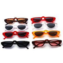 Load image into Gallery viewer, 2023 Unique Cat Eye Sunglasses Women Brand Designer 90s Vintage Leopard Narrow Cateye Small Sun Glasses Female Shades UV400