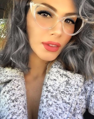 Vintage Ladies Eyeglasses Cat Eye Clear Glasses Frame Luxury Brand Design Glasses Women Eyewear Frames Optical Spectacle