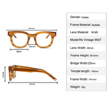 Load image into Gallery viewer, 2023 Vintage Round Optical Glasses Frame Men Women Computer Glasses Transparent Eyeglasses Retro Brand Acetate Spectacles Frames