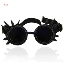Load image into Gallery viewer, 2022 Welding Round goggle steampunk cyber Goth Sunglasses Rivet spiked goggles Cosplay Antique Victorian