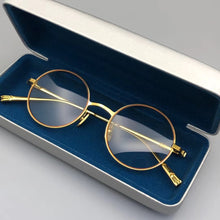 Load image into Gallery viewer, 2023   Quality Eyeglasses frames  women Men Vintage Titanium Polygon Big blue light glasses optical frame 080607