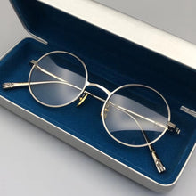 Load image into Gallery viewer, 2023   Quality Eyeglasses frames  women Men Vintage Titanium Polygon Big blue light glasses optical frame 080607