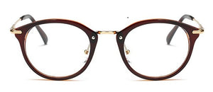 Women Anti Blue Glasses Frame Men Eyeglasses Frame Vintage Round Clear Lens Glasses Optical Spectacle Frame