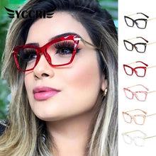 Carica l'immagine nel visualizzatore di Gallery, Women Crystal Multi-section Trending Style Optical Computer Glasses Oculos De Sol Eyewear Fashion Square Reading Glasses
