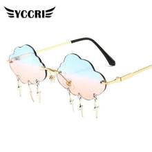 Load image into Gallery viewer, 2023 Women Clouds Rimless Sunglasses Vintage Steampunk Sunglasses Frameless Punk Glasses Shades Street Style Oculos