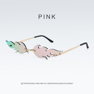 2023 Women Clouds Rimless Sunglasses Vintage Steampunk Sunglasses Frameless Punk Glasses Shades Street Style Oculos