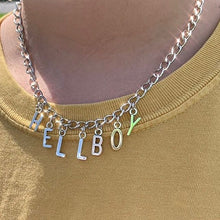 Load image into Gallery viewer, 2020 Women Streetwear CRY BABY Necklace two layers Gothic Letter Name Necklace Collar Gato Collier Femme Babygirl Necklace Gifts