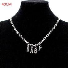 Load image into Gallery viewer, 2020 Women Streetwear CRY BABY Necklace two layers Gothic Letter Name Necklace Collar Gato Collier Femme Babygirl Necklace Gifts