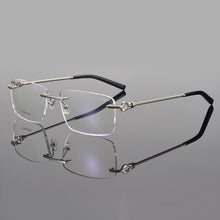 Load image into Gallery viewer, 2023 Brand  rimless glasses frame men titanium eye glasses frames for women Square Business spectacles nerd