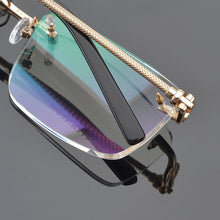 Load image into Gallery viewer, 2023 Brand  rimless glasses frame men titanium eye glasses frames for women Square Business spectacles nerd