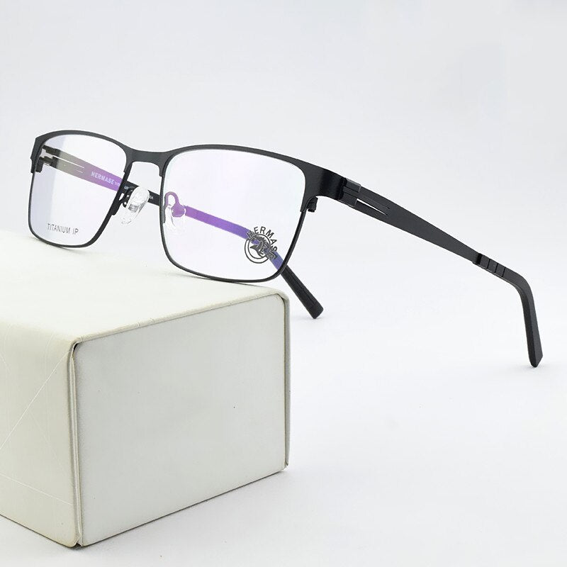 2023 Brand titanium glasses frame men frame glasses Square eye glasses frames for men spectacle frames myopia eyeglasses