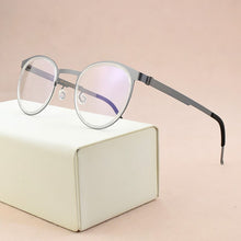 Load image into Gallery viewer, 2023 brand eyeglasses Women&#39;s round titanium glasses frame men optical glasses frame women spectacle frames Men&#39;s 9704