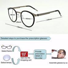 Load image into Gallery viewer, 2023 brand eyeglasses Women&#39;s round titanium glasses frame men optical glasses frame women spectacle frames Men&#39;s 9704