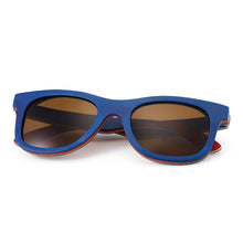Load image into Gallery viewer, 2023 vintage Polarized Women sunglasses men high grade brand Peacock blue sunglasses Beach Bamboo eyeglasses
