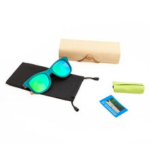 Load image into Gallery viewer, 2023 vintage Polarized Women sunglasses men high grade brand Peacock blue sunglasses Beach Bamboo eyeglasses