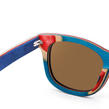 Load image into Gallery viewer, 2023 vintage Polarized Women sunglasses men high grade brand Peacock blue sunglasses Beach Bamboo eyeglasses