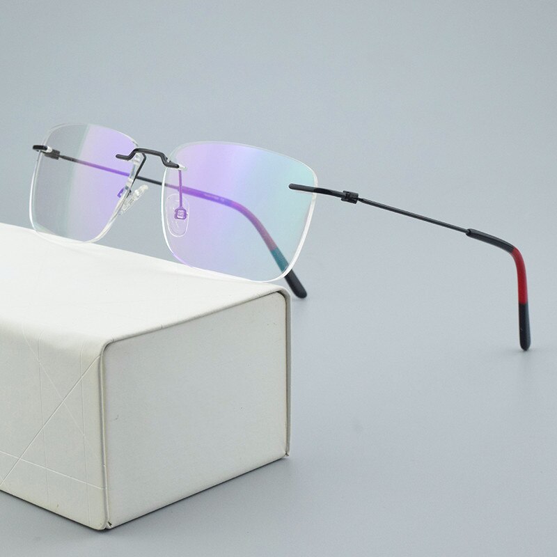 2023 Brand Rimless optical glasses frame Women eyeglasses Square myopia computer eye glasses frames for men spectacle frames