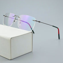 Load image into Gallery viewer, 2023 Brand Rimless optical glasses frame Women eyeglasses Square myopia computer eye glasses frames for men spectacle frames