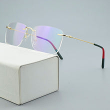 Load image into Gallery viewer, 2023 Brand Rimless optical glasses frame Women eyeglasses Square myopia computer eye glasses frames for men spectacle frames