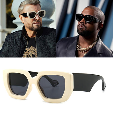 2023  Brand Designer Oversized Polygon Sunglasses Men  Vintage Shield Cool Ins women Sun Glasses uv400