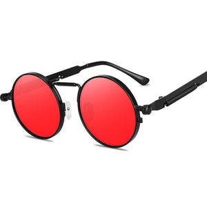 2022  Vintage Men Sunglasses Women Retro Punk Style Round Metal Frame Colorful Lens Sun Glasses Fashion Eyewear Gafas sol