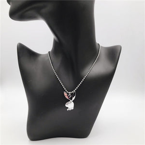 2020 new Women Fashion Cute Long Ear Bunny Pendant Necklaces Charm Playboy Necklace Party Jewelry Collier Femme