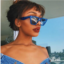Load image into Gallery viewer, 2023 brand sunglasses Square glasses  Personalized cat eyes Colorful sunglasses trend versatile sunglasses uv400 curtain