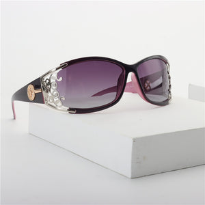 2023 polarized Sunglasses Women  Brand Sexy Crystal Trendy Ladies Retro Goggle Polarized Driving Shades With box NX