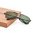 2023 tempered glass lens sunglasses men wear-resisting очки для водителя vintage dark green lens Gafa de sol, UV400