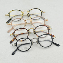 Load image into Gallery viewer, 2023 round titanium optical glasses frame women Small Vintage eyeglasses frames myopia computer eye glasses frames for women 181