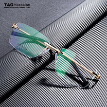 Load image into Gallery viewer, 2023 titanium glasses frame men Rimless frame glasses eye glasses frames for men spectacle frames men computer myopia eyeglasses