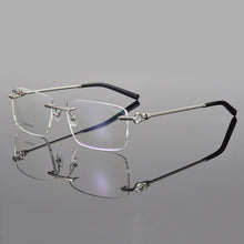 Load image into Gallery viewer, 2023 titanium glasses frame men Rimless frame glasses eye glasses frames for men spectacle frames men computer myopia eyeglasses