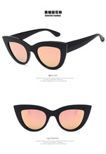 Load image into Gallery viewer, 2023Cat Eye Sunglasses For Women Pink Mirror Retro Brand Designer Shades Female Sun Glasses Black pink Coating