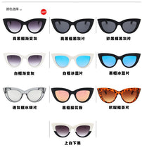 Load image into Gallery viewer, 2023Cat Eye Sunglasses For Women Pink Mirror Retro Brand Designer Shades Female Sun Glasses Black pink Coating