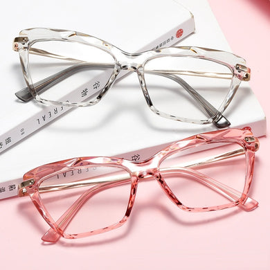 Square Women reading Glasses Frame Crystal Multi-section Brand Design Optical Computer oculos Glasses gafas de lectura mujer