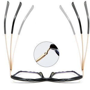 Square Women reading Glasses Frame Crystal Multi-section Brand Design Optical Computer oculos Glasses gafas de lectura mujer