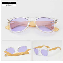 Load image into Gallery viewer, 2023 Gradient sunglasses classics unusual wood bamboo Square candy  brand designer men rays women sun glasses
