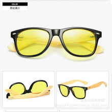 Load image into Gallery viewer, 2023 Gradient sunglasses classics unusual wood bamboo Square candy  brand designer men rays women sun glasses