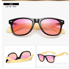 Load image into Gallery viewer, 2023 Gradient sunglasses classics unusual wood bamboo Square candy  brand designer men rays women sun glasses