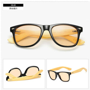 2023 Gradient sunglasses classics unusual wood bamboo Square candy  brand designer men rays women sun glasses