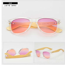 Load image into Gallery viewer, 2023 Gradient sunglasses classics unusual wood bamboo Square candy  brand designer men rays women sun glasses