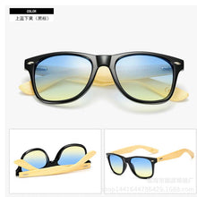 Load image into Gallery viewer, 2023 Gradient sunglasses classics unusual wood bamboo Square candy  brand designer men rays women sun glasses