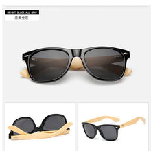 Load image into Gallery viewer, 2023 Gradient sunglasses classics unusual wood bamboo Square candy  brand designer men rays women sun glasses